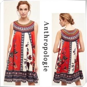 Anthropologie Maeve Swing Trapeze Floral Dress Medium